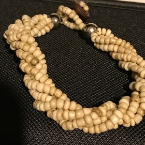 Cream Seed Bead Bracelet